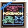 Trends International Pokmon - Neon Group Wall Poster, 14.725" x 22.375", Bronze Framed Version view 3