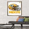 Trends International NFL Green Bay Packers - Drip Helmet 20 Wall Poster, 22.375" x 34", Bronze Framed Version view 2