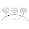 3 Arms Crystal Candle Holders, Silver, European Elegant Candelabra for Wedding Dining Christmas Party, Coffee Table Decorative Centerpiece view 1