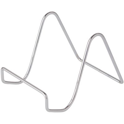 Bard's Plain Silver Wire Easel Stand, 3" H x 3" W x 4.5" D, Pack of 12