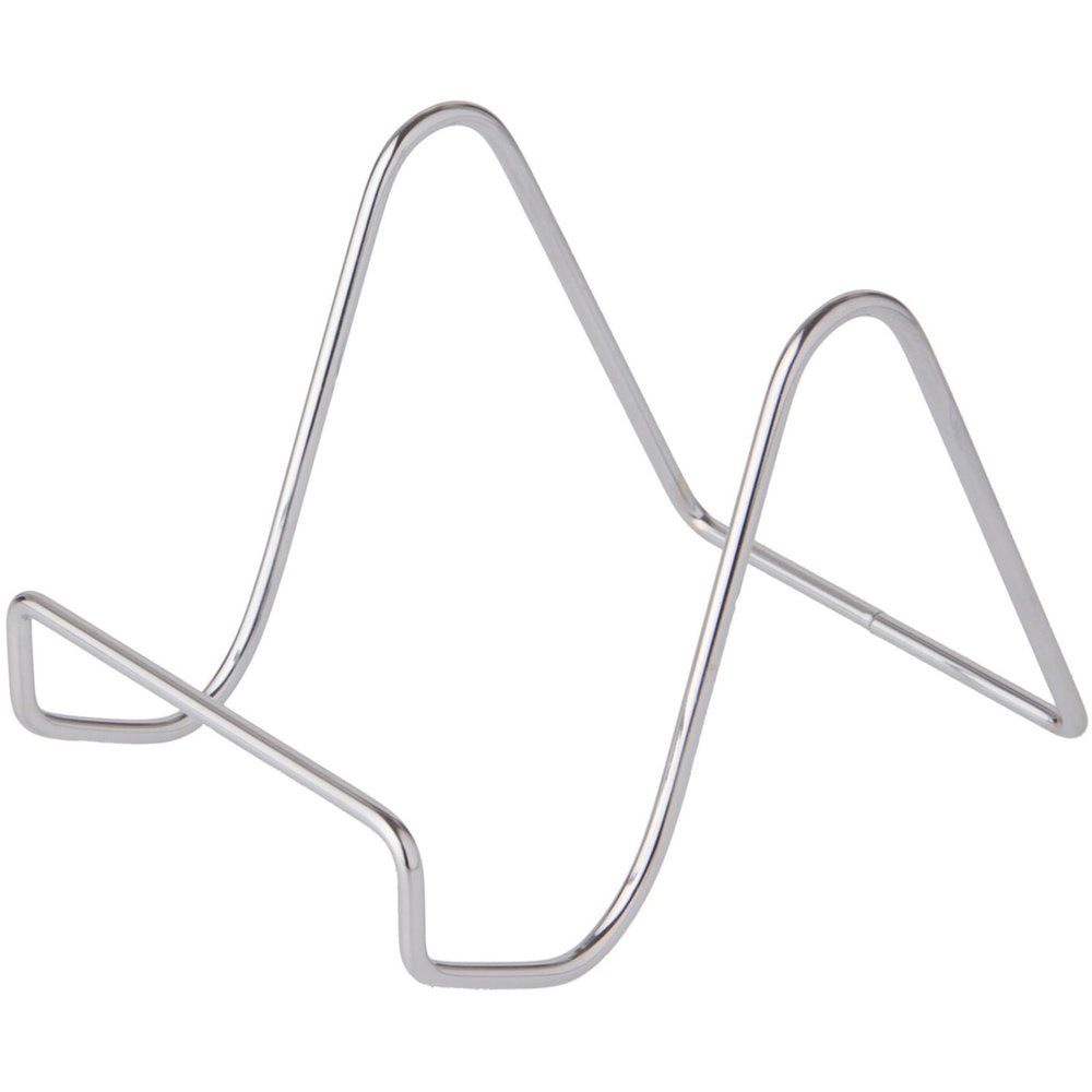 Bard's Plain Silver Wire Easel Stand, 3" H x 3" W x 4.5" D, Pack of 12
