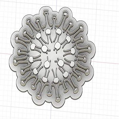 3D Printed Generic Virus Cookie Cutter