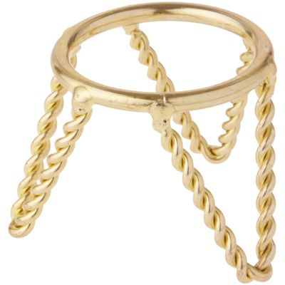Bard's Brass-toned Egg Stand/Holder, Twisted Wire Leg, 1.375" Diameter, Pack of 12