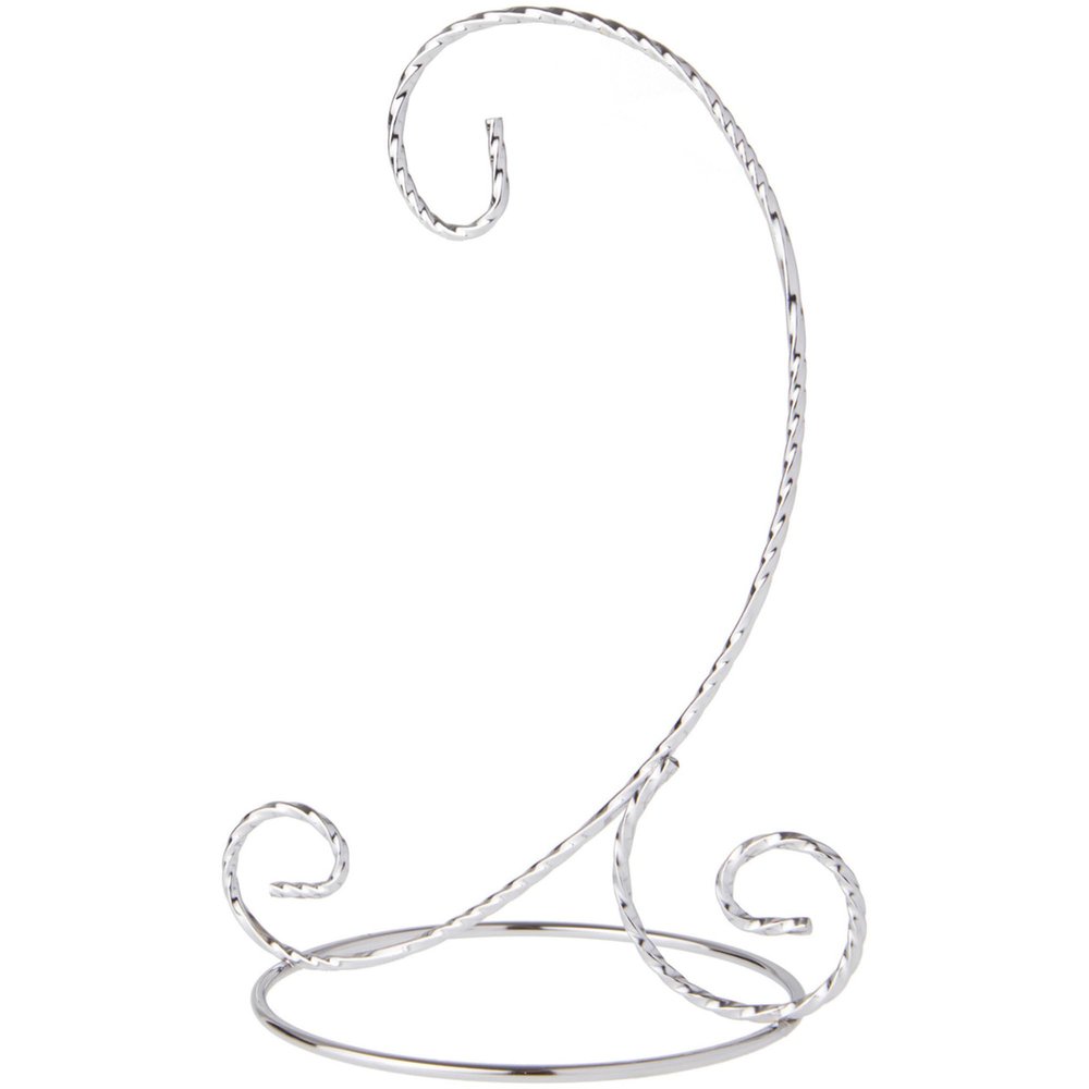 Bard's Twisted Silver Ornament Stand, Small, 7" H x 5.125" W x 5.125" D, Pack of 12