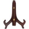 Bard's Hinged Dark Wood Plate Stand, 11" H x 8.5" W x 6" D (For 10" - 14" Plates), Pack of 6 view 1
