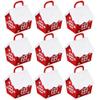 Cabilock 20pcs Christmas Candy Boxes Red House Paper Boxes Xmas Goody Boxes Christmas Tree Hanging Decorations Holiday Wedding Party Supplies Favors view 1