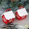 Cabilock 20pcs Christmas Candy Boxes Red House Paper Boxes Xmas Goody Boxes Christmas Tree Hanging Decorations Holiday Wedding Party Supplies Favors view 4