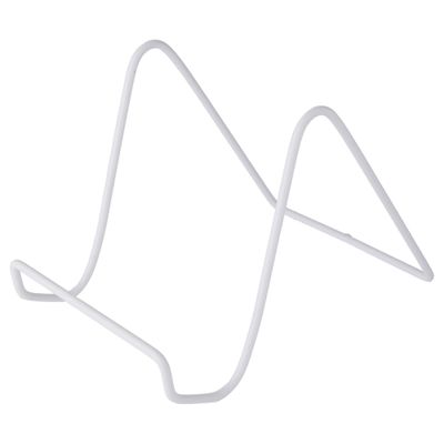 Bard's Vinyl Covered White Wire Easel Stand, 6" H x 5.5" W x 8" D, Pack of 12