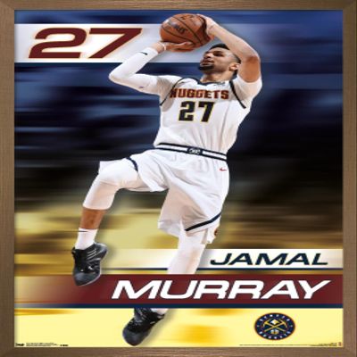 Trends International NBA Denver Nuggets - Jamal Murray 19 Wall Poster, 14.725" x 22.375", Bronze Framed Version
