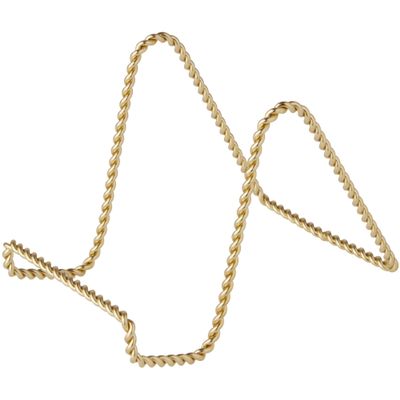 Bard's Twisted Gold-toned Wire Easel Stand, 4" H x 3.5" W x 5.5" D, Pack of 12