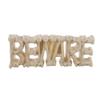 Skeleton Beware Bone Sign Decoration Halloween Decor Haunted House Prop view 1