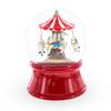 Horses Carousel Melody Spinning Musical Water Globe view 1