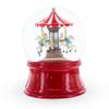 Horses Carousel Melody Spinning Musical Water Globe view 4