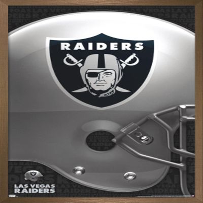 Trends International NFL Las Vegas Raiders  Logo 20 Wall Poster, 14.725" x 22.375", Bronze Framed Version