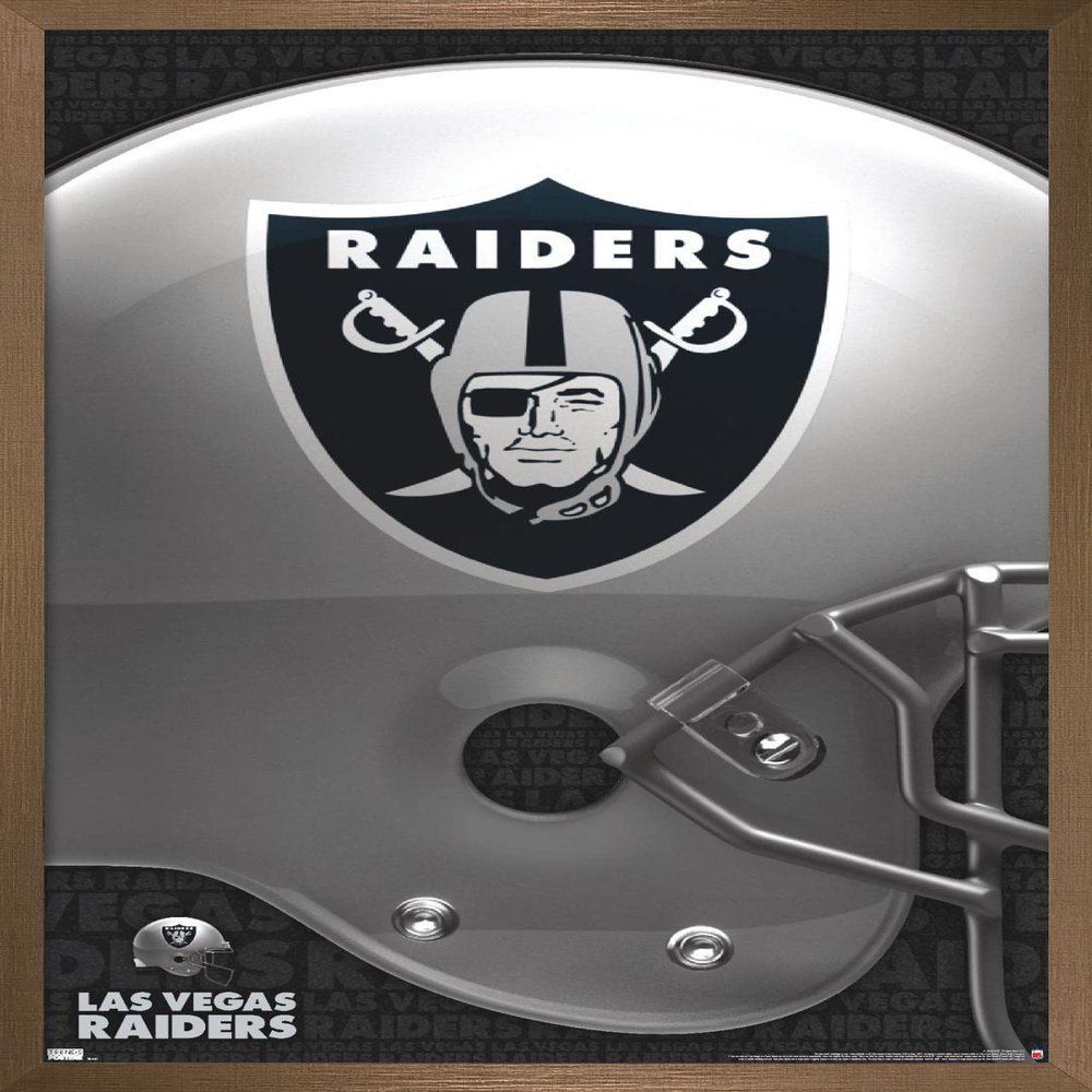 Trends International NFL Las Vegas Raiders Logo 20 Wall Poster, 14.725" x 22.375", Bronze Framed Version