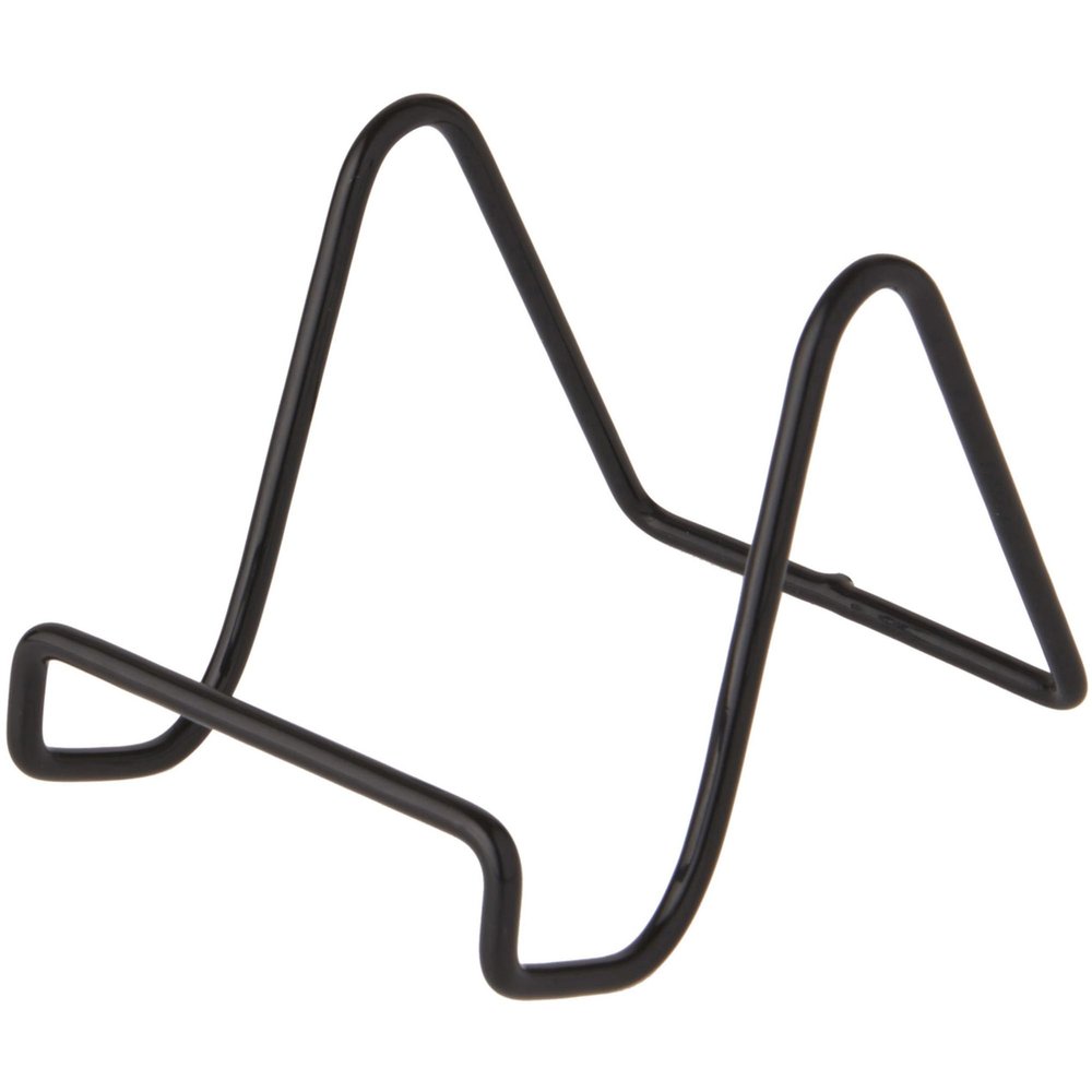 Bard's Vinyl Covered Black Wire Easel Stand, 3" H x 3" W x 4.5" D, Pack of 12