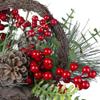 15" Eucalyptus Pine and Berry Artificial Christmas Grapevine Basket view 2