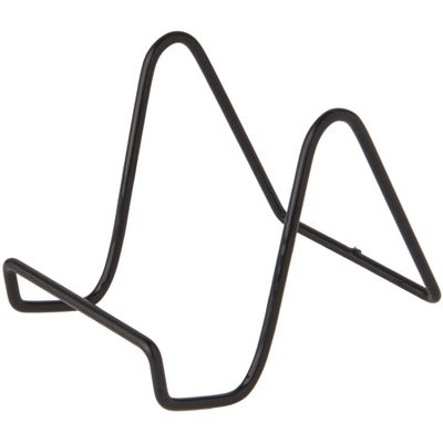 Bard's Vinyl Covered Black Wire Easel Stand, 4" H x 3.5" W x 5.5" D, Pack of 12