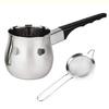 18oz Chai teapot and strainer combo. Turkish coffee pot and fine mesh strainer together for making perfect Prana Chai at home view 1