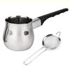 18oz Chai teapot and strainer combo. Turkish coffee pot and fine mesh strainer together for making perfect Prana Chai at home view 2