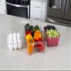 Kitchen Spaces Deluxe Egg Tray, Holds 18 Eggs, Refrigerator Storage Container with Lid, Stackable Fridge Organizer, Crush-Proof, BPA-Free, Clear view 4