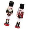 Inzopo Pack of 2pcs 30CM Wooden Handpainted Soldier Nutcracker Walnut Statue Christmas Ornament Collectibles view 1