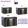 GUO FENG DIAO  Storage Bins With Lids Oxford Cloth Steel Frame Storage Box Quilt Folding Wardrobe Fabric Extra Large Storage Bag view 3