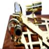 Antique Gift Hub Large Brass Sextant W/Wooden Box 10" Nautical Navigation Collection view 3