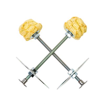 FIRE MECCA Fire Palm Torches 1.25 Inch Woven Kevlar MoonBlaze Head Set of 2 Adjustable Size Beginners to Advanced Flow, Spinning, Circus, Belly Dance Prop for Festivals & Performances
