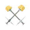 FIRE MECCA Fire Palm Torches 1.25 Inch Woven Kevlar MoonBlaze Head Set of 2 Adjustable Size Beginners to Advanced Flow, Spinning, Circus, Belly Dance Prop for Festivals & Performances view 1
