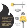 FIRE MECCA Fire Palm Torches 1.25 Inch Woven Kevlar MoonBlaze Head Set of 2 Adjustable Size Beginners to Advanced Flow, Spinning, Circus, Belly Dance Prop for Festivals & Performances view 2