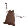 Inzopo Linen Drawstring Pouch Bags for Wedding Party Favors Gifts 13 x 9cm Pack of 10 (Deep Linen) Brown view 2