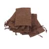 Inzopo Linen Drawstring Pouch Bags for Wedding Party Favors Gifts 13 x 9cm Pack of 10 (Deep Linen) Brown view 3