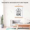A3 A4 Magnet Wooden Picture Frame DIY Photo Poster Hanger Wall Art Decor - 30cm Ramin Wood, as described 30cm Ramin Wood view 2