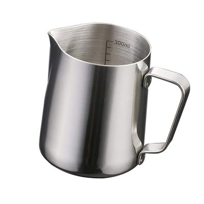 Inzopo 350ml,600ml Kitchen Stainless Steel Coffee Frothing Milk Tea Latte Jug with Scale - 300ml 350ml