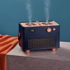 For Bedroom Home Mist Humidifiers For Dual Spray Humidifier Usb Desktop Large-Capacity Atomizer 2-In-1 Office Bedroom Handle Humidifier-Blue view 4