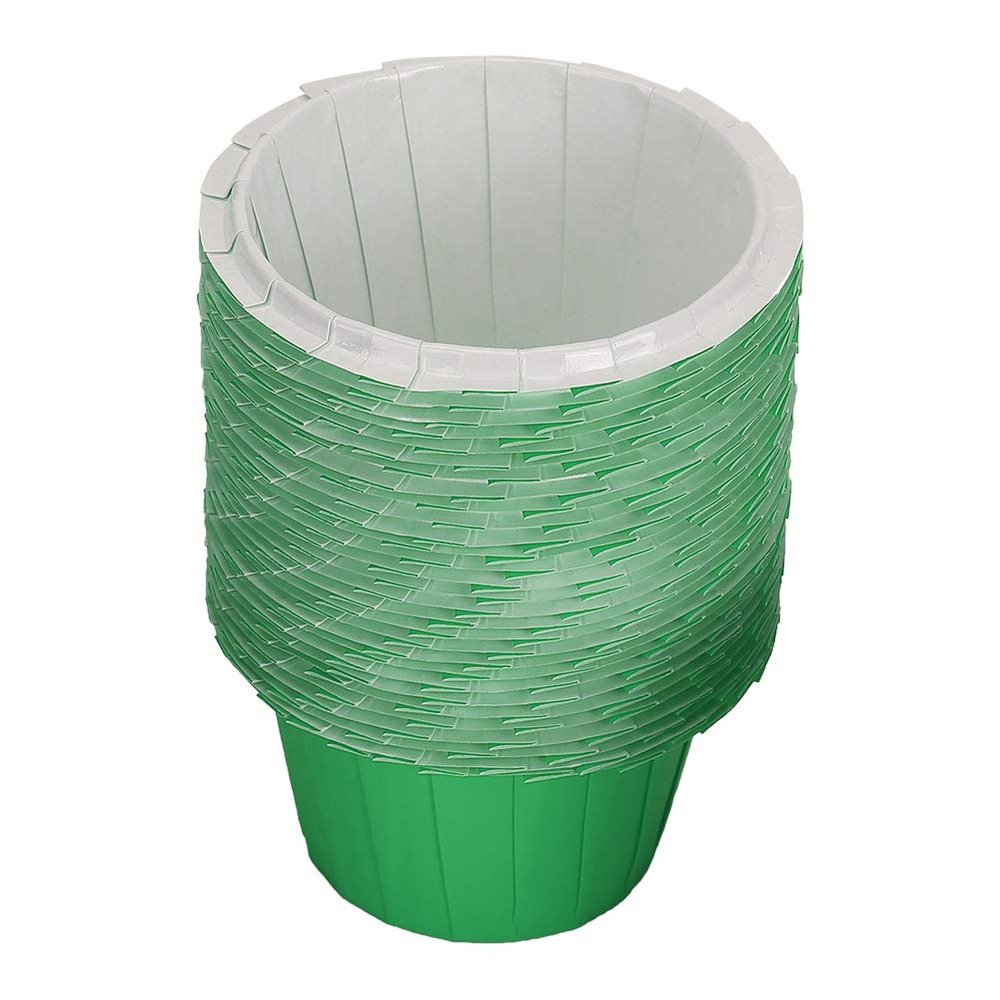 100Pcs Mini Cupcake Liners DIY Paper Cake Cup Foodgrade Muffin Cupcake Dessert Wrapper Liners Nonstick Oil Baking Cups Kitchen Baking Accessory(Green)
