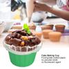 100Pcs Mini Cupcake Liners DIY Paper Cake Cup Foodgrade Muffin Cupcake Dessert Wrapper Liners Nonstick Oil Baking Cups Kitchen Baking Accessory(Green) view 3