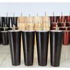 Inzopo 4pcs 4" 5" 6" 8" Height Cone Shape Eucalyptus Solid Wood Furniture Sofa Legs - Black, 6inch H Black 6inch H view 4