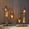 MinLia 1PC Candlesticks Candle Holder,Candlestick Holder,Nordic Metal Candlestick Abstract Character Sculpture Candle Holder,Candlestick Holder(L) view 3