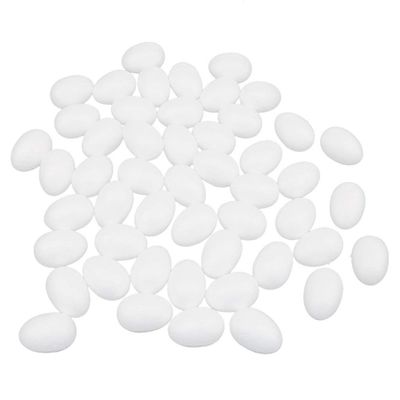 Inzopo Pack of 50 White Modelling Craft Polystyrene Foam Eggs Ornaments 5cm