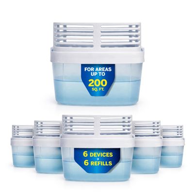 HUMYDRY Moisture Absorber 15.9oz, 6 Devices with 6 Refills, Unscented