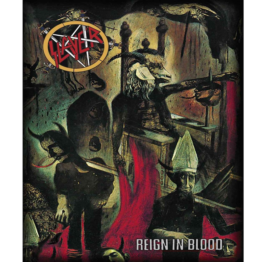 Slayer Reign In Blood Band Logo Official Textile Flag 70Cm X 106Cm Size One size