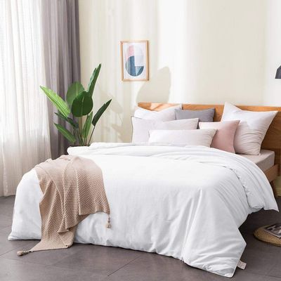 THXSILK Summer 100% Pure Long Grade Mulberry Silk Comforter with Checkered Cotton Shell, Silk Filled Comforter, Quilt Duvet -Ultra Soft, Light Weighted, King Size