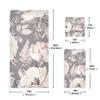 ALAZA Pink Rose Towels Bathroom Sets Flower Gray Towels Set of 3, 1 BathTowel 1 Hand Towel 1 Washcloth Soft Highly Absorbent Decorative for Kitchen Beach Gym Spa view 4
