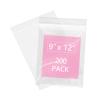 iMailer - 200 Pcs- 9" x 12" Clear Zip Bags - Reclosable Plastic Zip Poly Bags for A4, Letter Sized Documents, Clothing view 1
