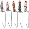DAJAMAI 5 Pack Christmas Stocking Holders, Uniquely Designed Fireplace Hooks Mantel Hooks Christmas Safety Hang Grip Stockings Clip for Christmas Party Decoration view 1