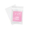 iMailer - 1000 Pcs- 5" x 7" Clear Small Zip Bag - Reclosable Zip Plastic Poly Bags 2 Mil with Resealable Lock Seal Zipper for A2 A4 A6 Cards & Envelopes, Bakery, Cookies, Sandwich view 1