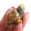 Gemgogo 2 Pcs Yellow Crazy Lace Agate Pocket Carved Tortoise Decor Animal Figurines Gemstone,1.5 Inches Room Decor Crystals and Healing Stones view 2