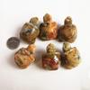 Gemgogo 2 Pcs Yellow Crazy Lace Agate Pocket Carved Tortoise Decor Animal Figurines Gemstone,1.5 Inches Room Decor Crystals and Healing Stones view 3